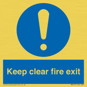 Keep Clear Fire Exit